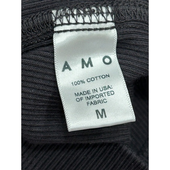 Amo Women's Black Knit Puff Sleeve Button Up Cardigan Sweater Size Medium - Picture 6 of 10